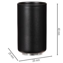 položky Okrúhly magnetický svietnik, matný čierny, pre kužeľovité sviečky s priemerom 25 mm, 4 kusy