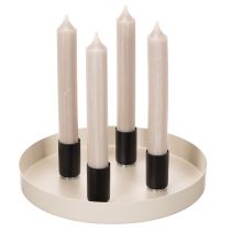 položky Okrúhly magnetický svietnik, matný čierny, pre kužeľovité sviečky s priemerom 25 mm, 4 kusy