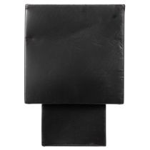 Článok Čierny kockový kvetináč s podstavcom, moderný, 22 cm