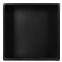Článok Čierny kockový kvetináč s podstavcom, moderný, 22 cm