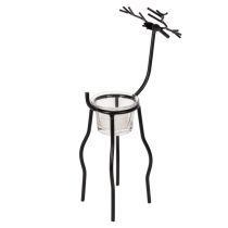 Článok Svietnik so sobíkom a sklenenou čajovou sviečkou, 28 cm