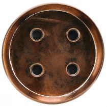 položky Sviečková miska na 4 tyčové sviečky starožitného vzhľadu bronzová Ø22cm
