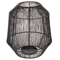 položky Čierny svietnik, dekoratívny lampáš, drôtený košík, Ø24cm, V28cm