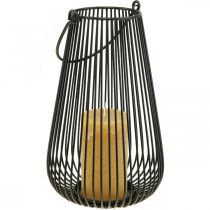 položky Svietnik čierny dekoračný lampáš s rúčkou Ø22cm V34cm