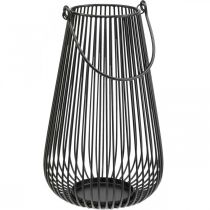 položky Svietnik čierny dekoračný lampáš s rúčkou Ø22cm V34cm
