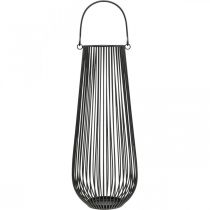 položky Svietnik čierny dekoračný lampáš s rúčkou Ø22cm V52cm