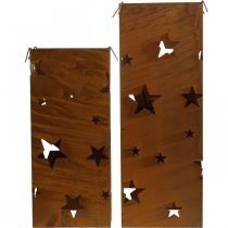 položky Vianočné svietniky, rustikálny vzhľad, výška 40/50 cm, sada 2 kusov