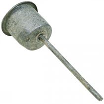 Článok Zásuvný svietnik Shabby Chic sivý Ø3cm V8,5cm 8 ks