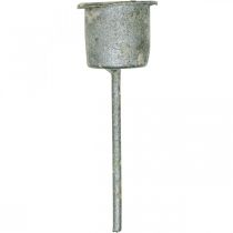 Článok Zásuvný svietnik Shabby Chic sivý Ø3cm V8,5cm 8 ks