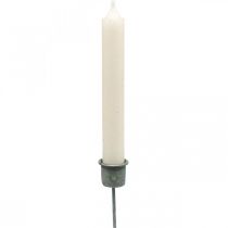 Článok Zásuvný svietnik Shabby Chic sivý Ø3cm V8,5cm 8 ks