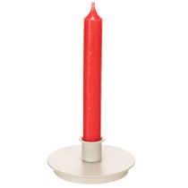 položky Okrúhle krémové svietniky na kužeľovité sviečky, dekorácia na stôl, 10 cm, 2 kusy