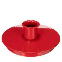 položky Kompaktné červené kovové svietniky na kužeľovité sviečky s priemerom 10 cm, 2 kusy