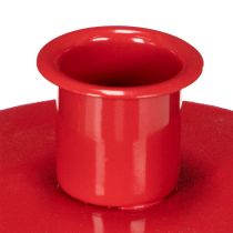 položky Malé červené svietniky na kužeľovité sviečky s priemerom 8 cm, 3 kusy