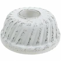položky Svietnik na plech na pečenie torty Bundt Shabby Chic biely Ø7,2 cm V3 cm 2 ks
