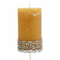 položky Kvetinové svietniky na zapojenie v striebornej farbe Ø8,8cm H13,7cm 4 kusy starožitného vzhľadu