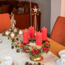 položky Svietnik Pilier Sviečka Star Gold Ø23cm V49,5cm