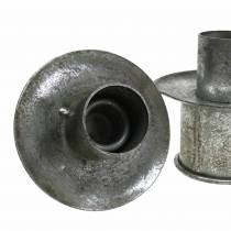 položky Stupňovitý set svietnikov strieborný starožitný Ø9,5–10,5cm V7–14cm 4ks