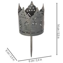 Článok Svietniky na čajové sviečky s hrotom, držiaky v tvare domčeka na stĺpové sviečky, 6 cm, 2 kusy