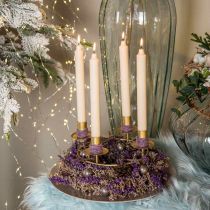 položky Sviečková tyč svietnik svietnik zlatý Ø23cm V11cm 2ks