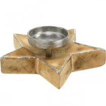 položky Svietnik, dekorácia na stôl vianočný, svietnik hviezda V7cm Ø20cm/6,5cm