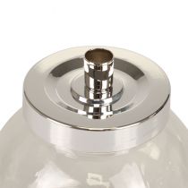 položky Svietnik sklenený kovový svietnik strieborný Ø10,5cm 4 ks