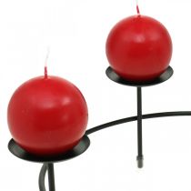 položky Svietnik na 4 sviečky čierna kovová dekorácia na stôl Ø23,5cm 2ks