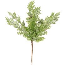 položky Umelý borovicový konár so šiškami, pokrytý snehom, 28 cm, 6 kusov
