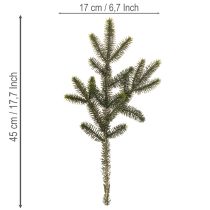 položky Umelý jedľový konár na dekoráciu stola a aranžmány, 45 cm, 3 kusy