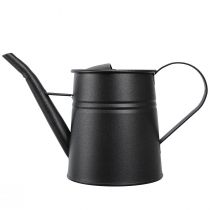 položky Štýlová malá dekoratívna krhlica, čierny kov, 30x13x17cm, 1,7l, kvetináč, dekorácia do bytu/balkónu