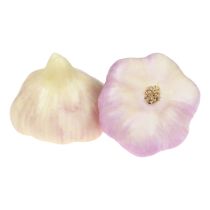 položky Umelá zeleninová dekorácia cesnak ružová, biela Ø6,5cm 2ks