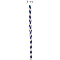 Článok Pruhovaná darčeková stuha/šnúra na kreatívnu dekoráciu, hrúbka 3 mm, dĺžka 20 m