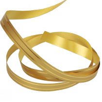 položky Curlingová stuha darčeková stuha zlatá so zlatými prúžkami 10mm 250m