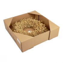Článok Boho ozdobný veniec, ľanový ozdobný veniec, prírodný veniec, suchý, Ø28cm