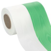 položky Moaré stuha na veniec 125 mm x 25 m v zelenej a bielej farbe, taftovo tkaná stuha, národná stuha, ozdobná stuha