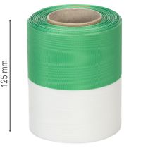 položky Moaré stuha na veniec 125 mm x 25 m v zelenej a bielej farbe, taftovo tkaná stuha, národná stuha, ozdobná stuha