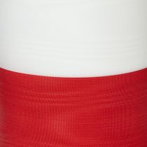 položky Moaré bielo-červené stuhy na veniec 100 mm