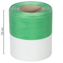 položky Zeleno-biela moaré stuha na veniec, 100 mm x 25 m - národná stuha, taftové lemovanie, mašľová stuha, ozdobná stuha
