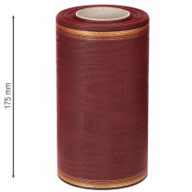 položky Vianočná stuha na veniec s bordovým okrajom, 175 mm