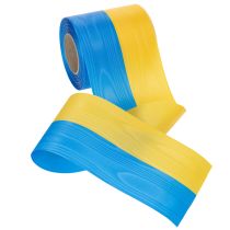 položky Modrá a žltá moaré stuha na veniec, 100 mm, národná stuha, klubová stuha, ozdobná stuha, slávnostná smútočná stuha, acetát