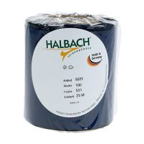 položky Modrá saténová stuha na veniec, 100 mm x 25 m, smútočná stuha, dekorácia, šetrná k životnému prostrediu