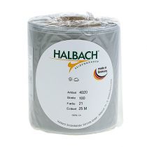 položky Saténová stuha na veniec, strieborná, šírka 100 mm, dĺžka 25 m, na pohrebné vence, pamätné vence a výročia, odolná voči poveternostným vplyvom a kompostovateľná