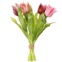 položky Umelé kvety Korunné tulipány Purple Pink 7 ks v zväzku 34cm