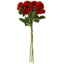 položky Umelé dekoratívne ruže jasnočervené Ø4cm D45cm 3 ks