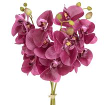 položky Umelé orchidey fialové umelé kvety ako skutočné 56cm 3 ks