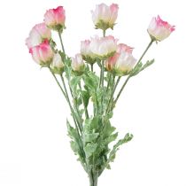 Umelé maky ozdobné hodvábne kvety ružové 42cm 4ks