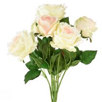 položky Umelé ruže Kytica z umelých ruží Krémová ružová Pick 54cm