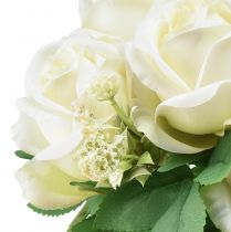 položky Umelé ruže Kytica z umelých ruží Biela štipka 42cm