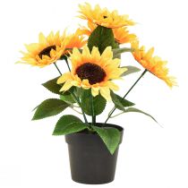 položky Umelá slnečnica v kvetináči hodvábna kvetinová letná dekorácia V28cm