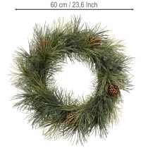 položky Veniec z umelých borovicových konárov so šiškami 60 cm
