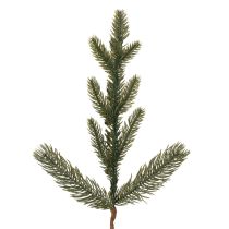 Článok Umelá jedľová vetvička s bielymi mini vianočnými guľôčkami, 46 cm, 2 kusy